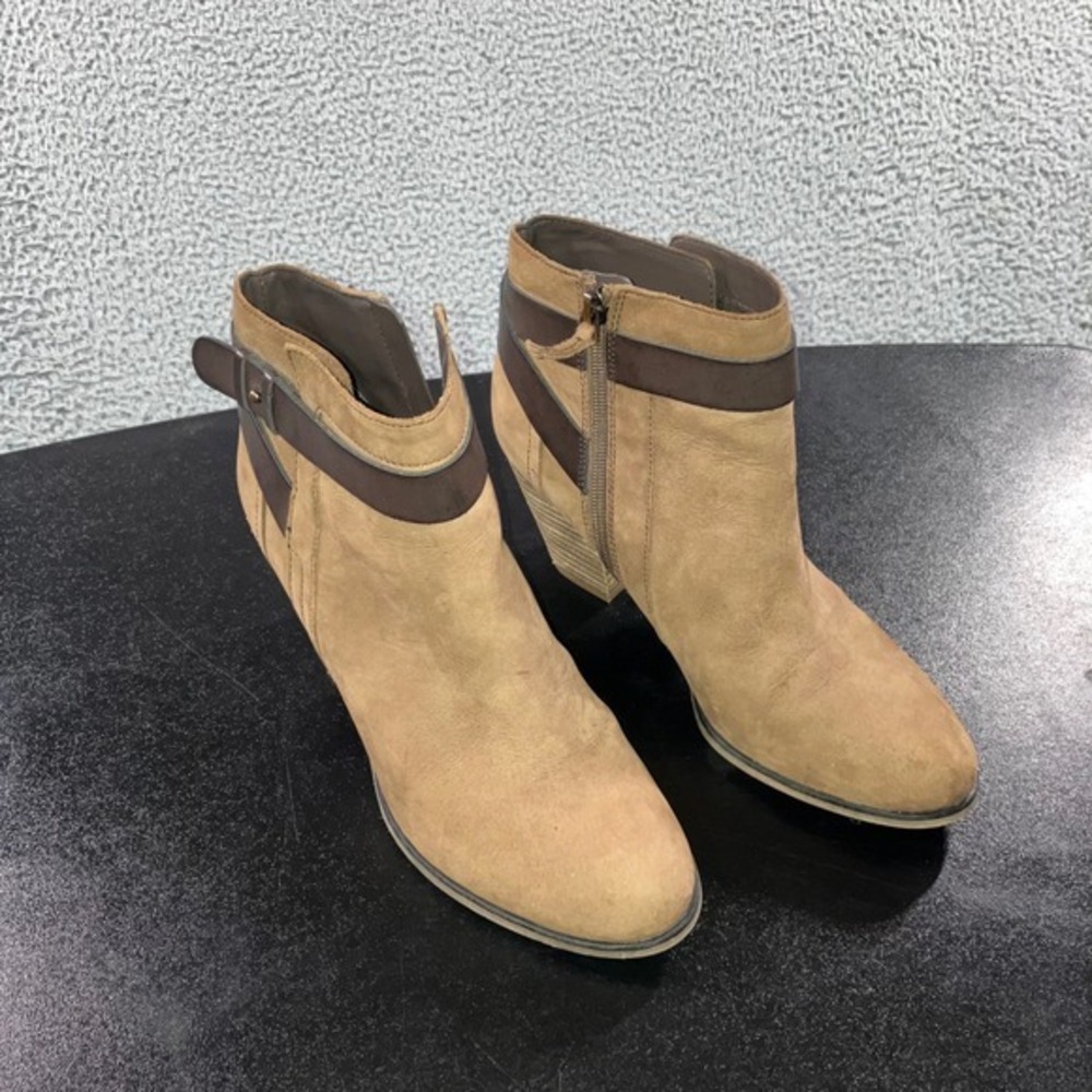 Franco Sarto Ankle Boots‎ Women 8.5 Chunky Leather Ankle Academia Chic Bootie